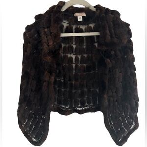 Nordstrom Women’s FUR Mink Wrap one size Brown